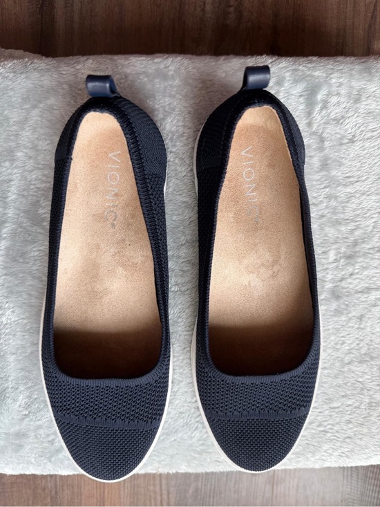 Vionic Shoes - Vionic Uptown Knit Skimmer Flats Navy Blue Size 40